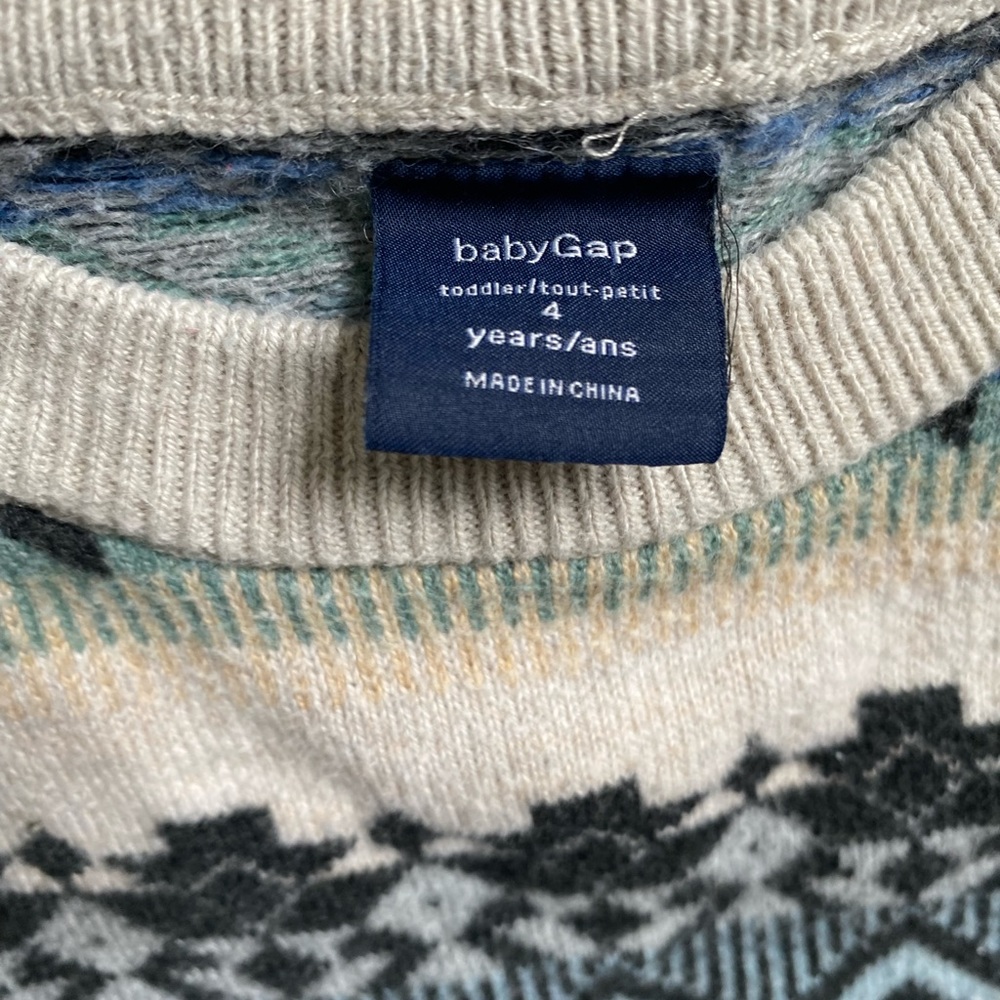 Gap knit sweater vintage/grandpa pattern size 4T - Picture 2 of 4
